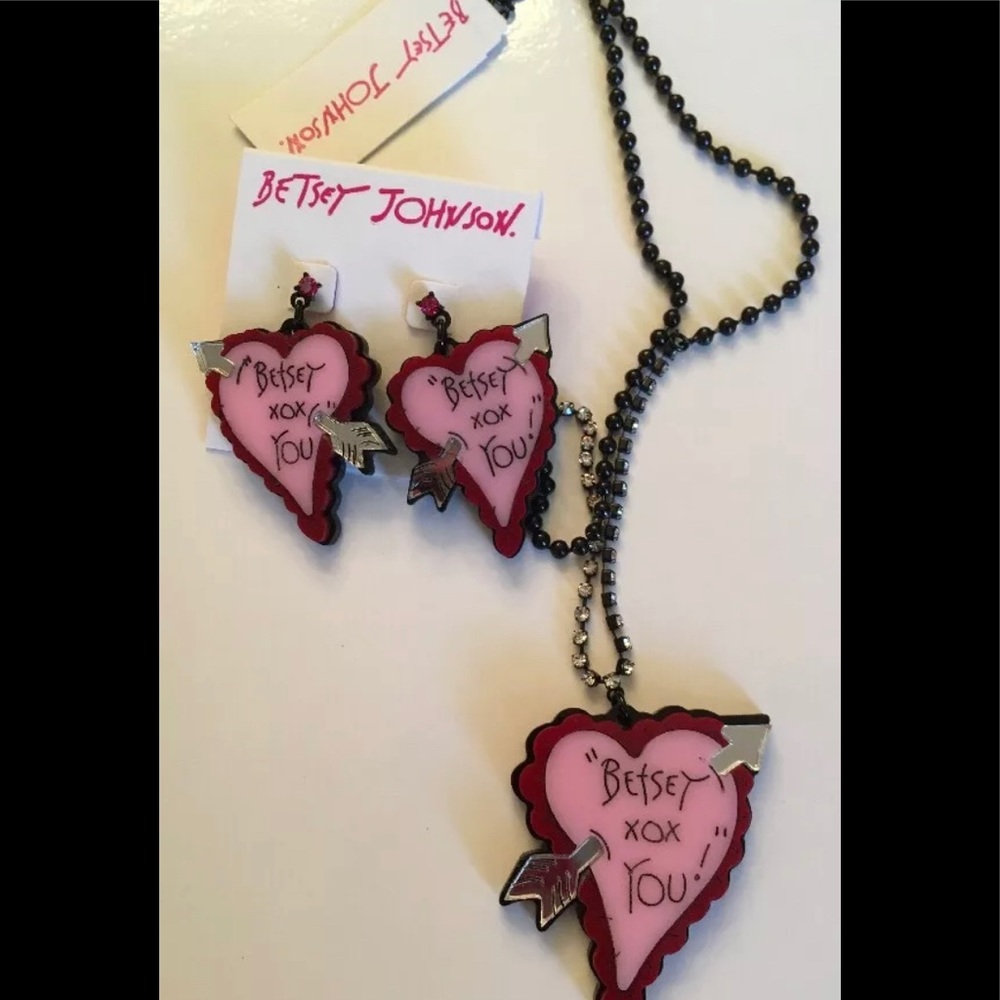 Betsey Johnson  "Betsey Xox You" Necklace/Earrings